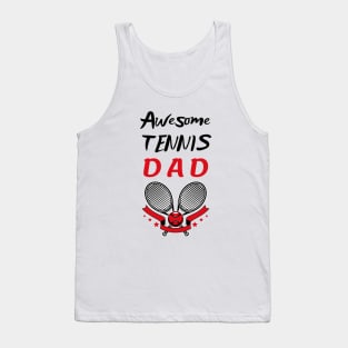 US Open Tennis Dad Racket and Ball Tank Top